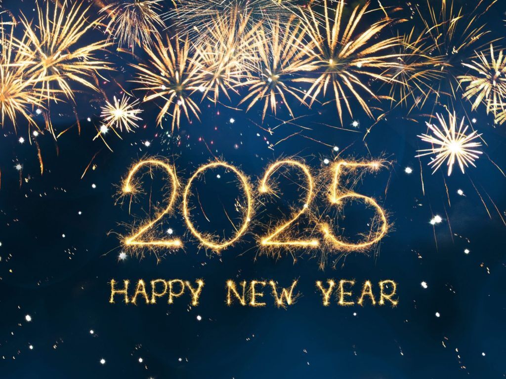 2025 New Years Featured image showing 2025 Happy New Year fireworks in the night sky.